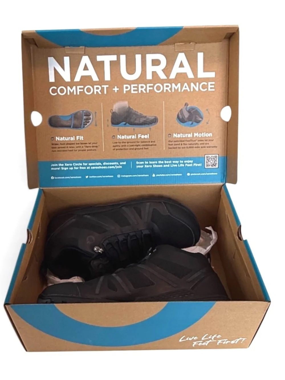Xero DayLite Hiker Fusion Men's sz 10.0 Black/Black NEW IN BOX!